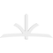 Ekena Millwork Davenport Architectural Grade PVC Gable Bracket, 108"W x 49 1/2"H x 4"D x 6"F, 11/12 Pitch GBP108X50X0406DAV00 - alternate 3